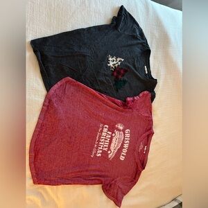 Two Maurice’s Christmas shirts